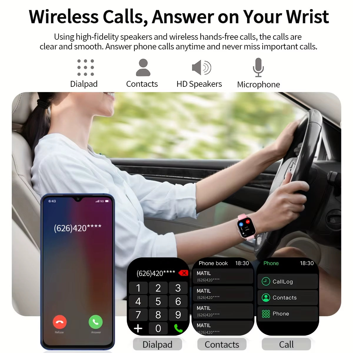 2025 New Smart Watch Bluetooth Call Message Reminder Man Woman Gift Full Touch Screen Sports Fitness Smart Watch