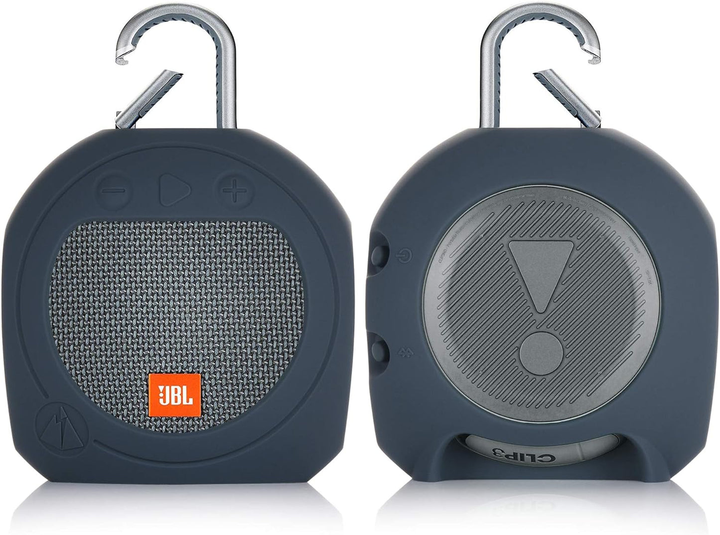 Txesign Protective Silicone Stand up Carrying Case for JBL Clip 3 Waterproof Portable Speaker(Blue)