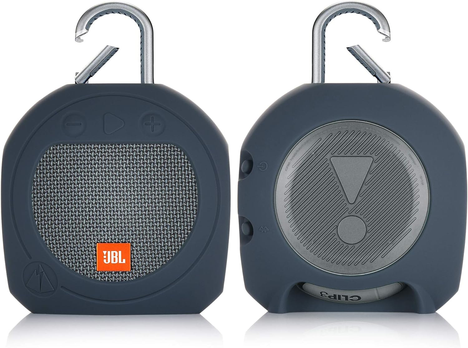 Txesign Protective Silicone Stand up Carrying Case for JBL Clip 3 Waterproof Portable Speaker(Blue)