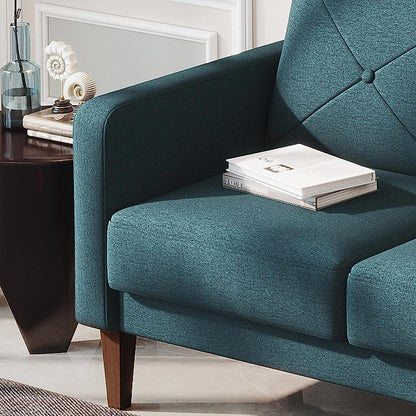 Belffin Convertible Sectional Sofa Couch with Chaise L Shaped Reversible Blue