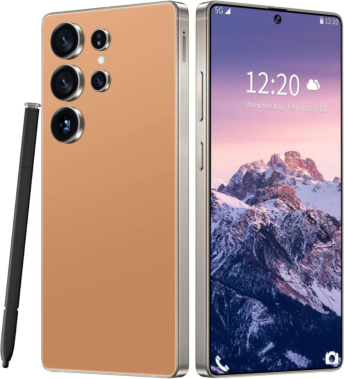 Huness I25 Ultra Unlocked Cell Phone,Built in Pen,16+1Tb Unlocked Phone, Android 14 Battery 7000Mah 6.99" HD Screen Smartphone, 5G/Face Id/Fingerprint Lock/Dual SIM/GPS (Green, 16+1TB)