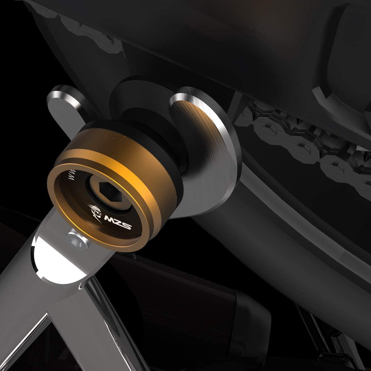 MZS 8MM Swingarm Spools Sliders Stand Universal M8 Black Compatible with CBR 600 F2 F3 F4 F4I CBR600RR CBR1000RR GSXR600 GSXR750 GSXR1000 GSXS750 SV650 ZX6R ZX10R Z650 Z900 Z1000 EX400 EX650 Daytona