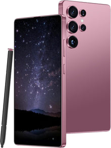 I25 Ultra Unlocked Android Smartphone - 12GB RAM, 512GB Storage, 6.99" HD Display, 7000mAh Battery, Snapdragon 8 Gen 3, 68MP + 108MP Professional Camera, Android 14, Face Unlock, Stylus Included (Rose)