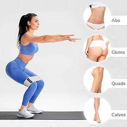 Thefitlife Resistance Exercise Bands for Women - Fabric Workout Bands for Booty, Hip, Glute, Leg, Thigh, Squat, Butt Lift Excersize and Fitness Loop Bands for Home Gym