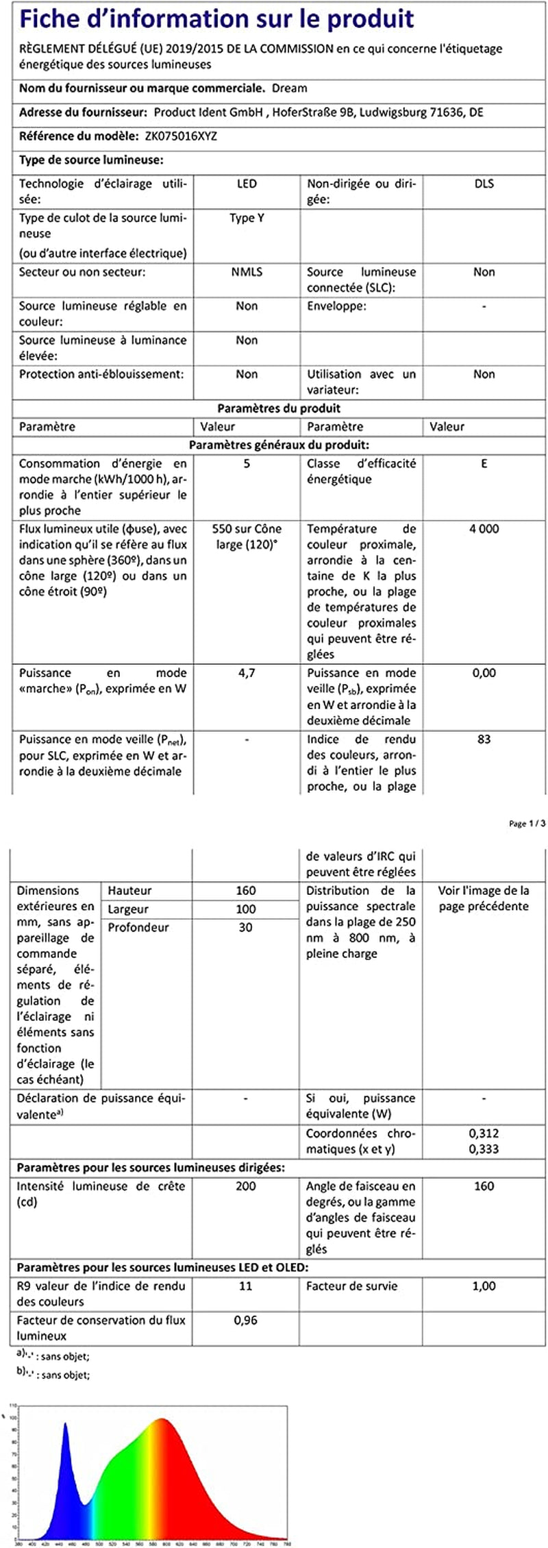 Dream Lighting 12V RV Interior Light with On/Off Switch 6 Inch Oval LED Ceiling Light 4.5W 3500K Soft White Lighting, Pack of 1