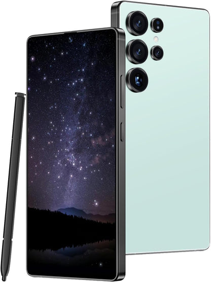 I25 Ultra Unlocked Android Smartphone - 12GB RAM, 512GB Storage, 6.99" HD Display, 7000mAh Battery, Snapdragon 8 Gen 3, 68MP + 108MP Professional Camera, Android 14, Face Unlock, Stylus Included (Rose)