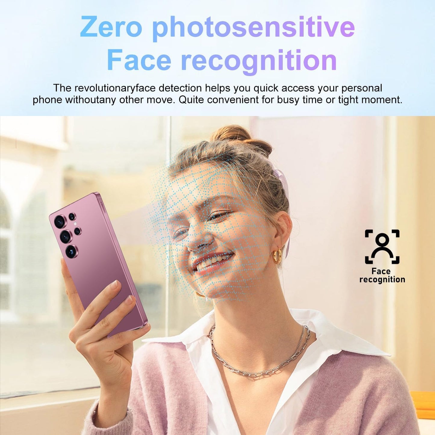 I25 Ultra Unlocked Android Smartphone - 12GB RAM, 512GB Storage, 6.99" HD Display, 7000mAh Battery, Snapdragon 8 Gen 3, 68MP + 108MP Professional Camera, Android 14, Face Unlock, Stylus Included (Rose)