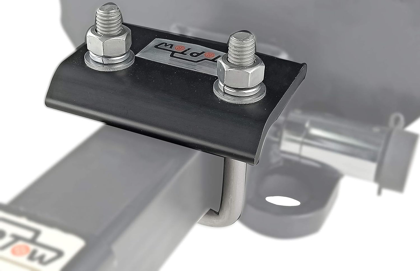 TOPTOW 64707 Trailer Hitch Tightener anti Rattle Clamp for 1.25 Inch and 2 Inch Receiver Hitches, Black Aluminum Stabilizer Plate, 2 Packs
