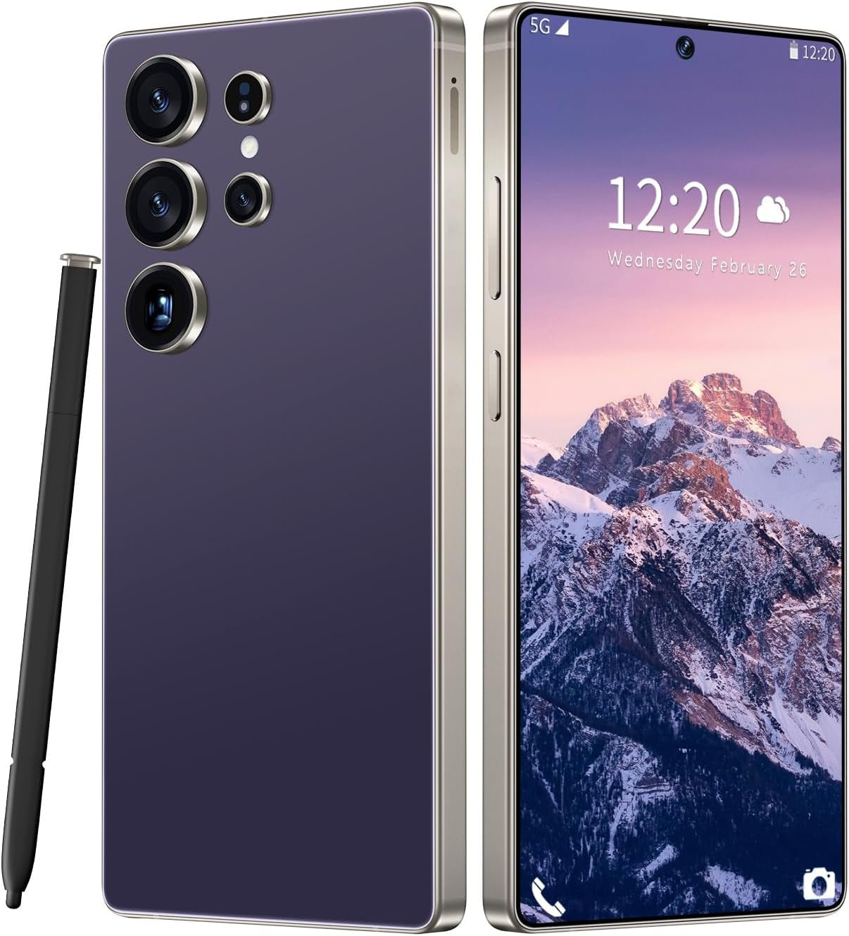Huness I25 Ultra Unlocked Cell Phone,Built in Pen,16+1Tb Unlocked Phone, Android 14 Battery 7000Mah 6.99" HD Screen Smartphone, 5G/Face Id/Fingerprint Lock/Dual SIM/GPS (Green, 16+1TB)