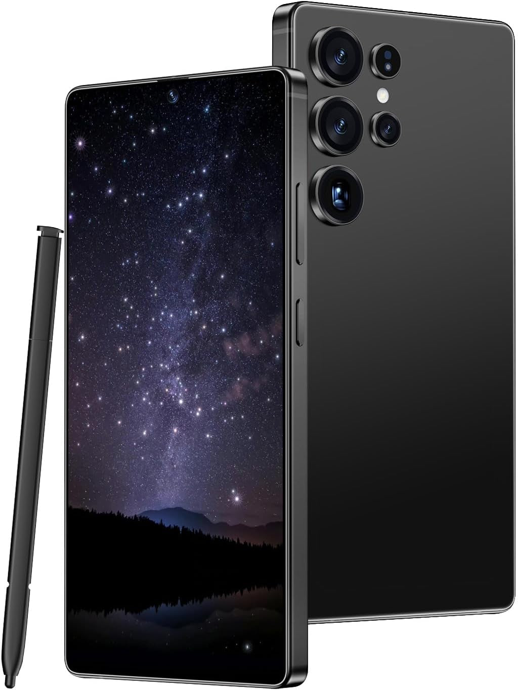 I25 Ultra Unlocked Android Smartphone - 12GB RAM, 512GB Storage, 6.99" HD Display, 7000mAh Battery, Snapdragon 8 Gen 3, 68MP + 108MP Professional Camera, Android 14, Face Unlock, Stylus Included (Rose)