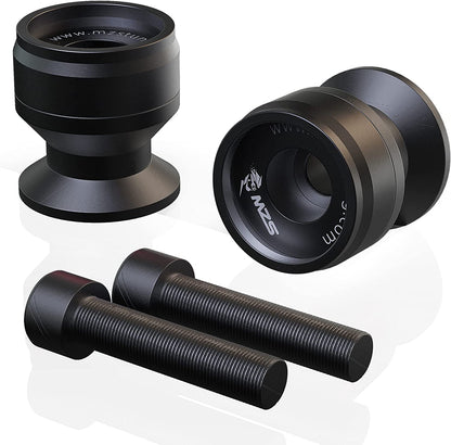 MZS 8MM Swingarm Spools Sliders Stand Universal M8 Black Compatible with CBR 600 F2 F3 F4 F4I CBR600RR CBR1000RR GSXR600 GSXR750 GSXR1000 GSXS750 SV650 ZX6R ZX10R Z650 Z900 Z1000 EX400 EX650 Daytona